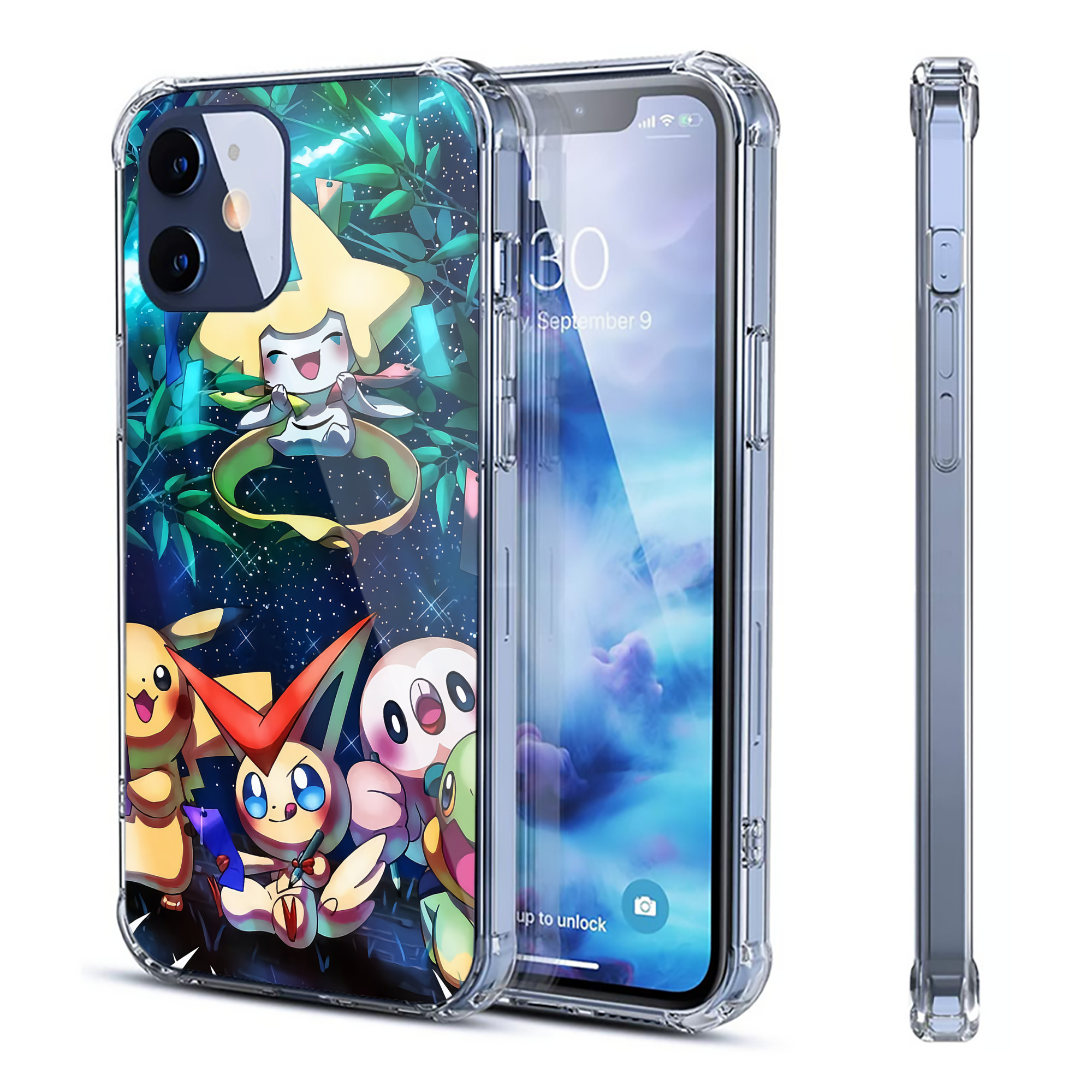（画像用） ポケットモンスター Pokémon 【iPhone 12シリーズ対応】透明スマホケース（クリアソフトケース）